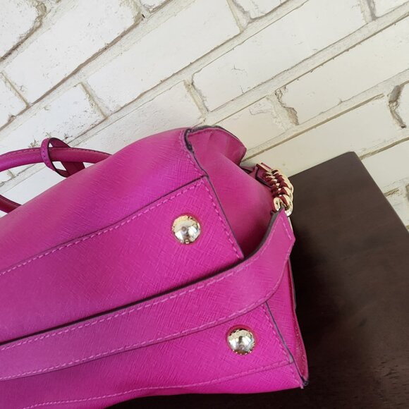 Michael Kors Hot Pink Hamilton Shoulder Bag Purse - Picture 11 of 16